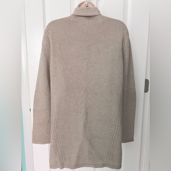 White & Warren tunic sweater wool angora cashmere cowl capsule quiet luxury M - Picture 2 of 8